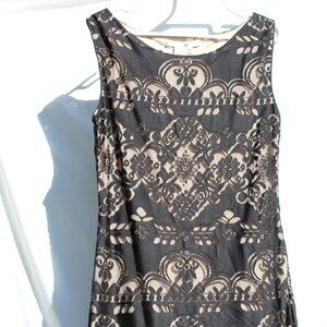 Max Studio Black Lacing Dress Size M with Hidden Zipper